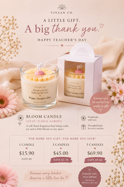Daisy Bloom Candle
