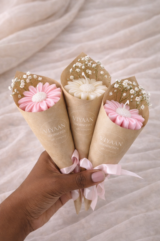 Flower Candle Bouquet (Set of 3)