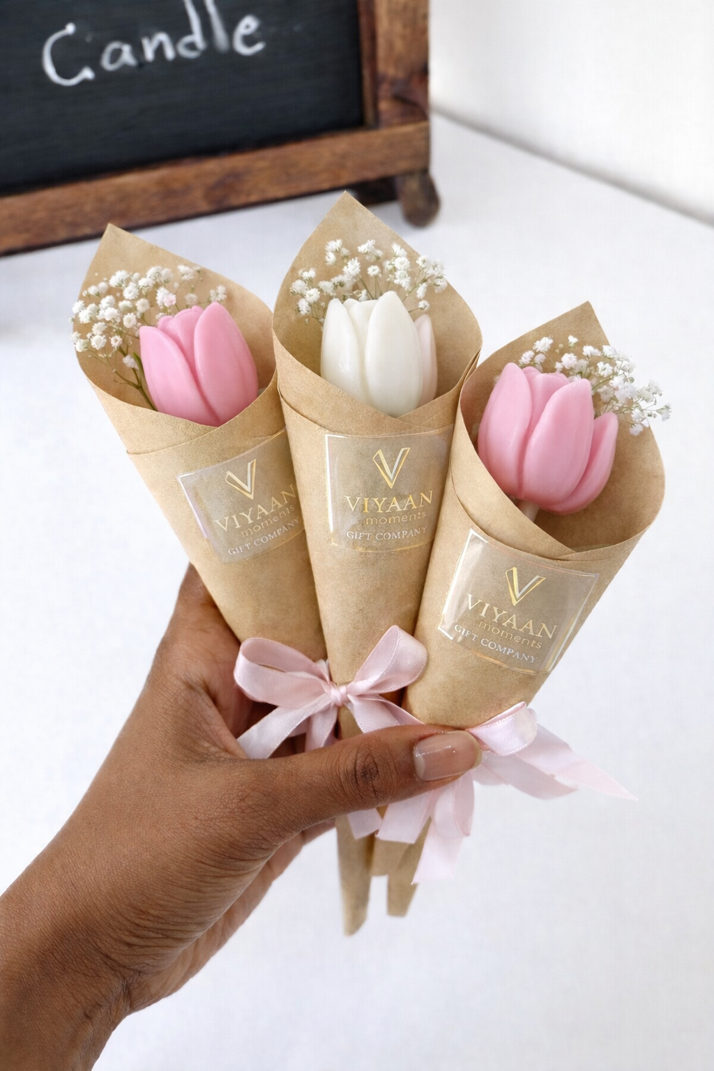 Flower Candle Bouquet (Set of 3)