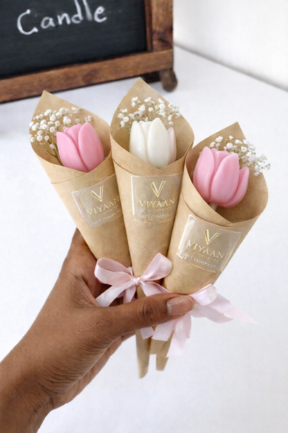Flower Candle Bouquet (Set of 3)